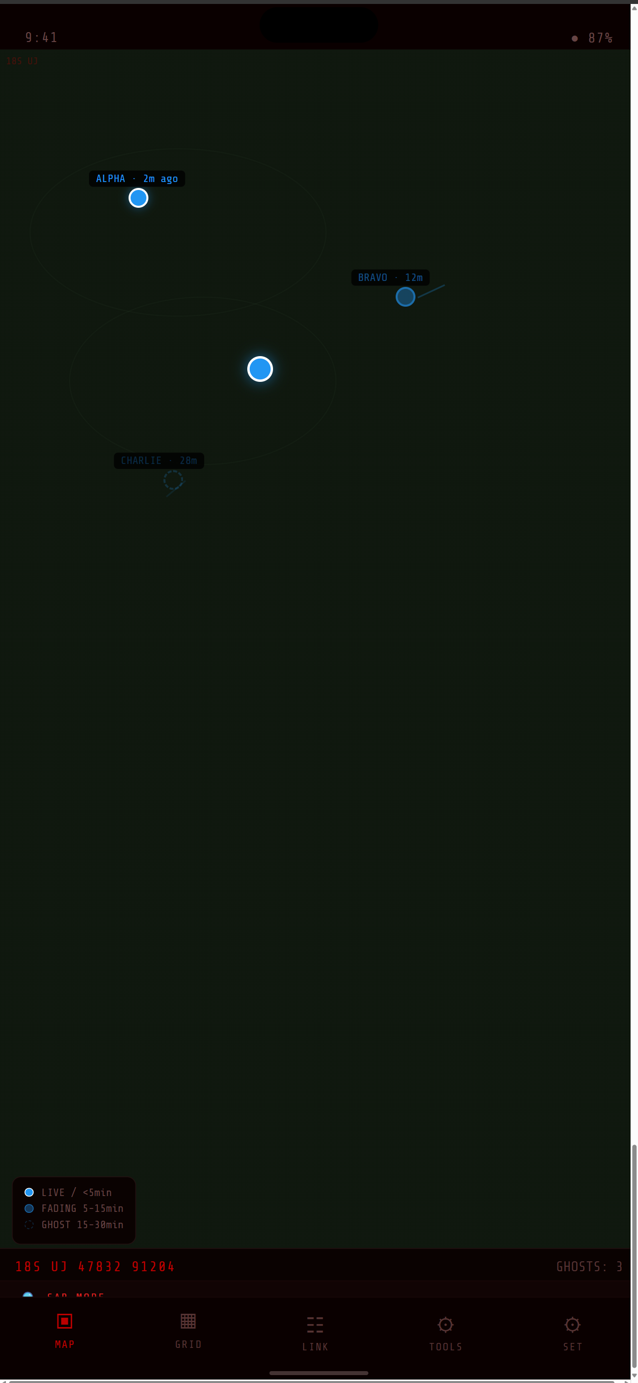 Ghost markers with time-decay