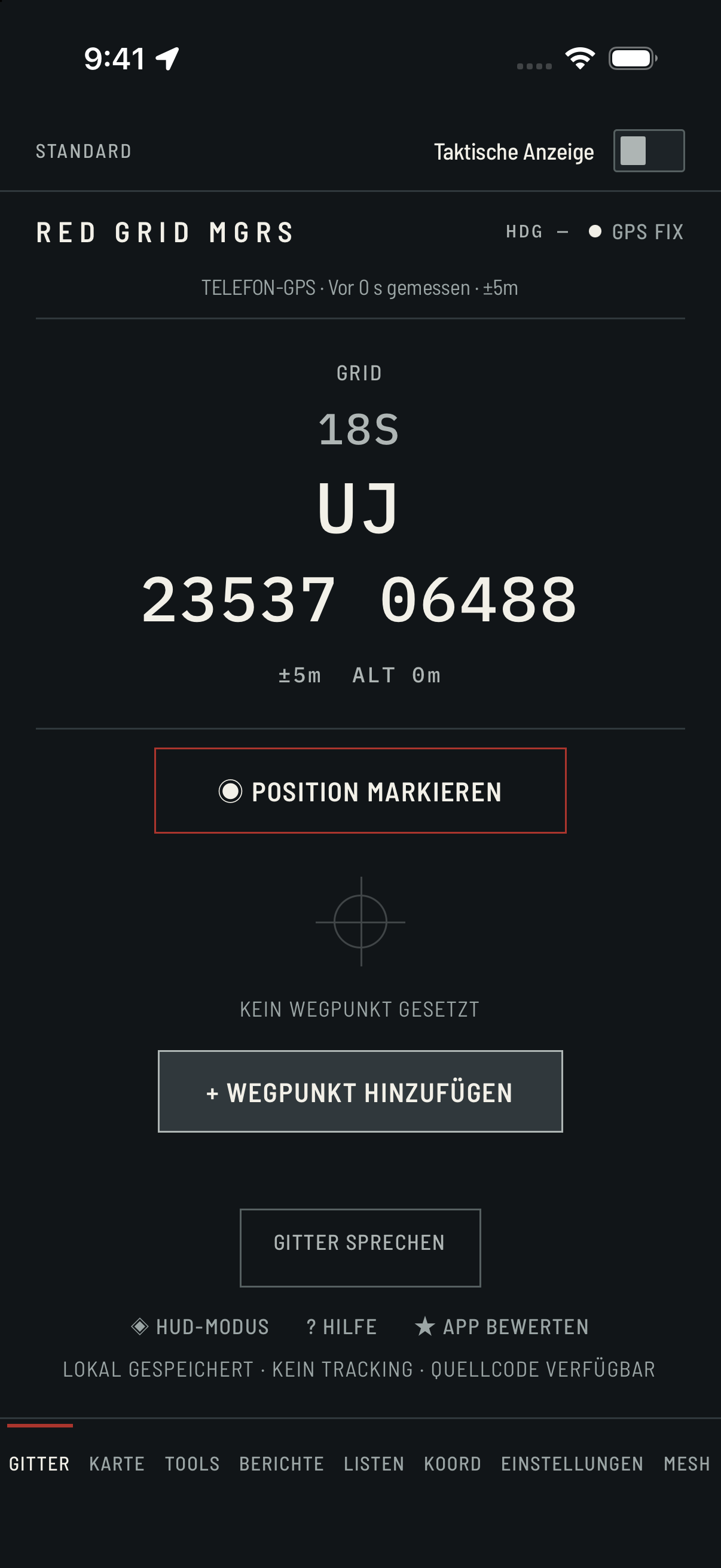 Red Grid MGRS · KENNE DEIN GITTER.