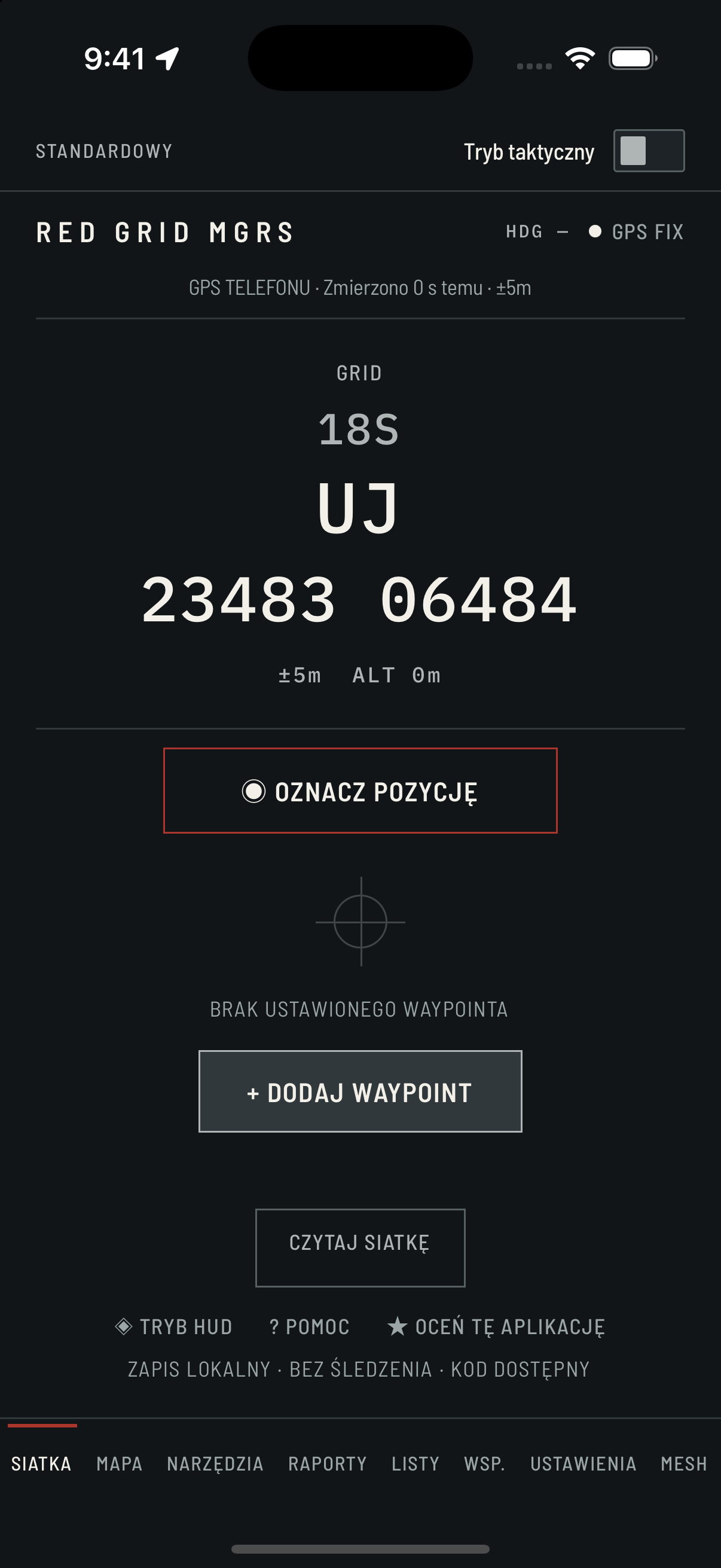 Red Grid MGRS · ZNAJ SWOJĄ SIATKĘ.