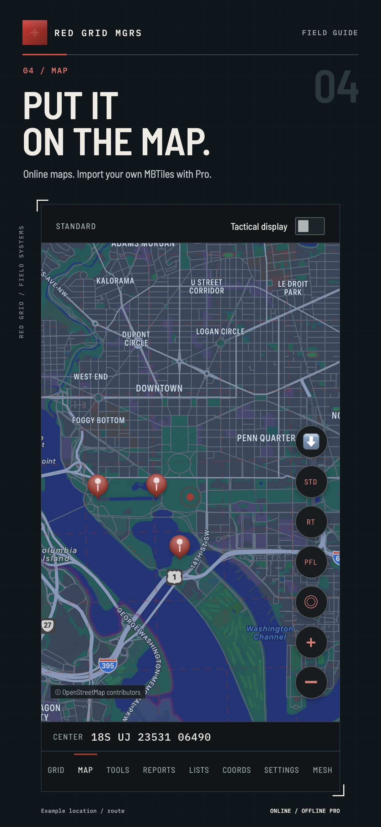 PUT IT ON THE MAP. · ONLINE / OFFLINE PRO